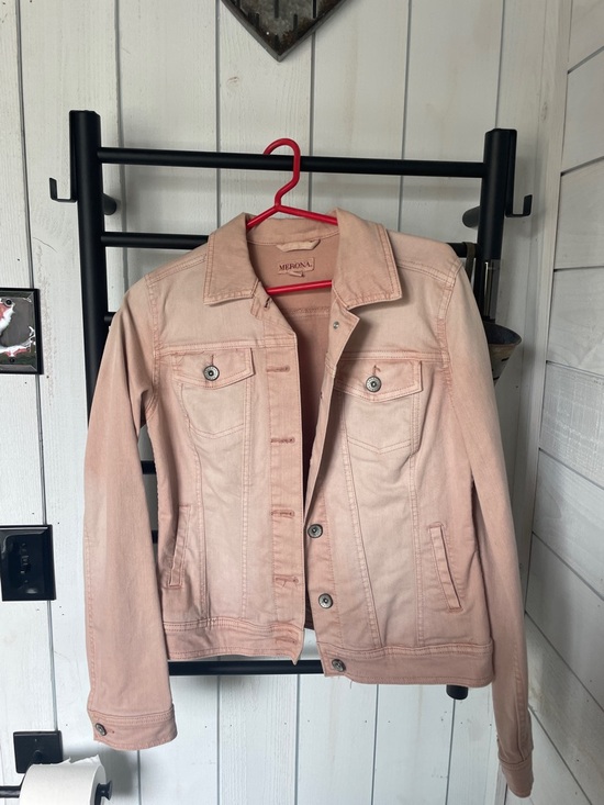 Merona Jackets & Blazers - Merona blush pink washed denim jacket